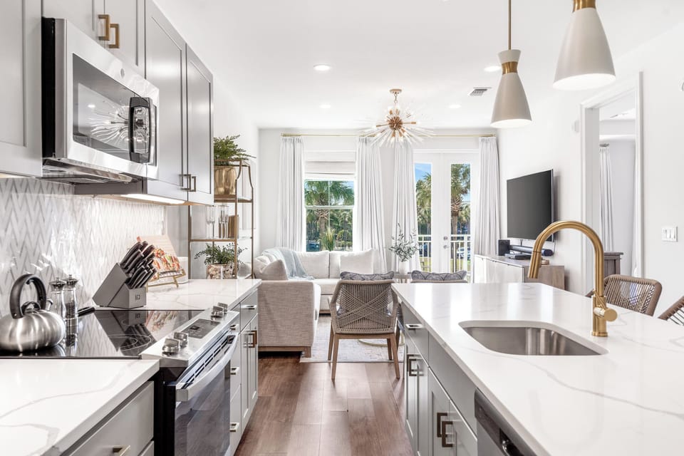 The open floor plan offers a relaxing atmosphere