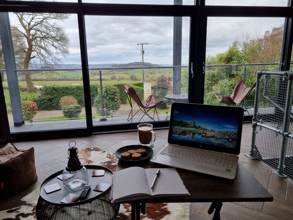 Dedicated, portable work space with a view