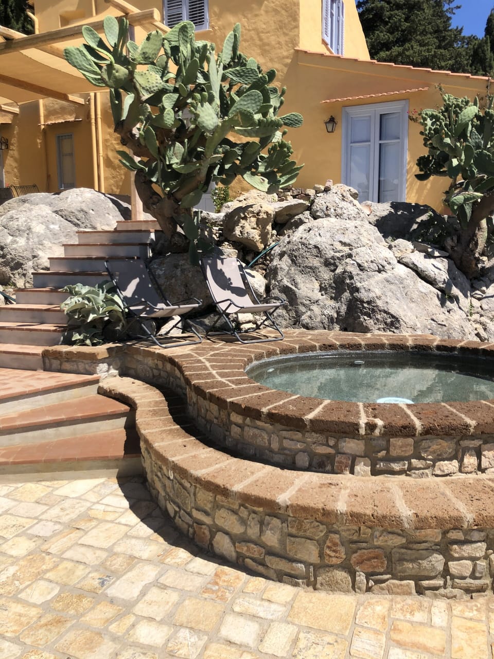 small shallow pool for sitting within