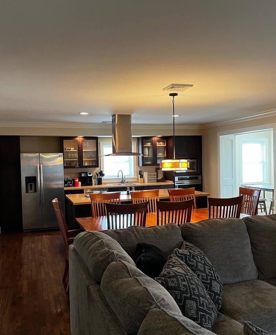 View of modern kitchen area.