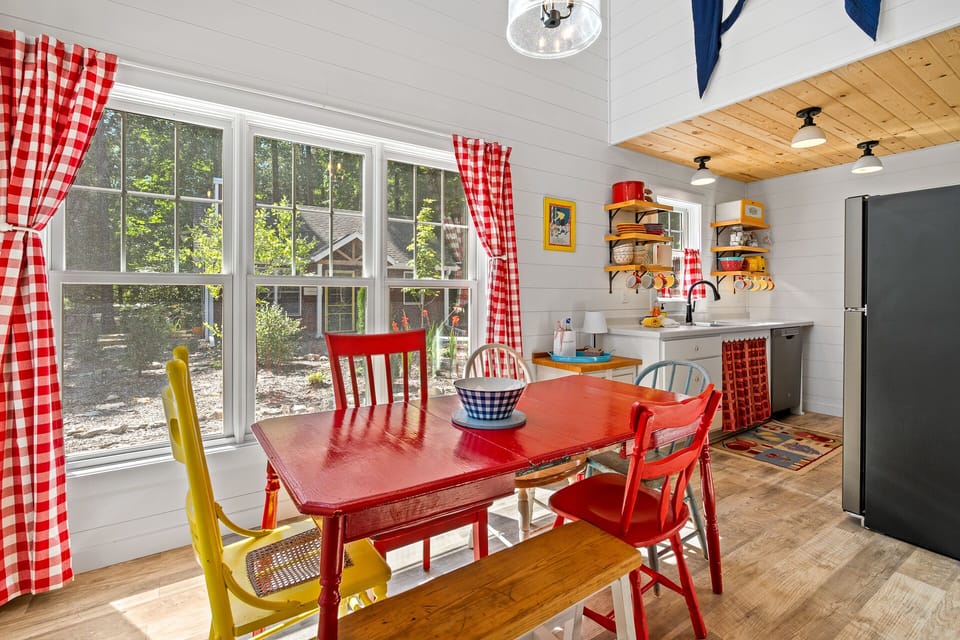 dining and kitchen area