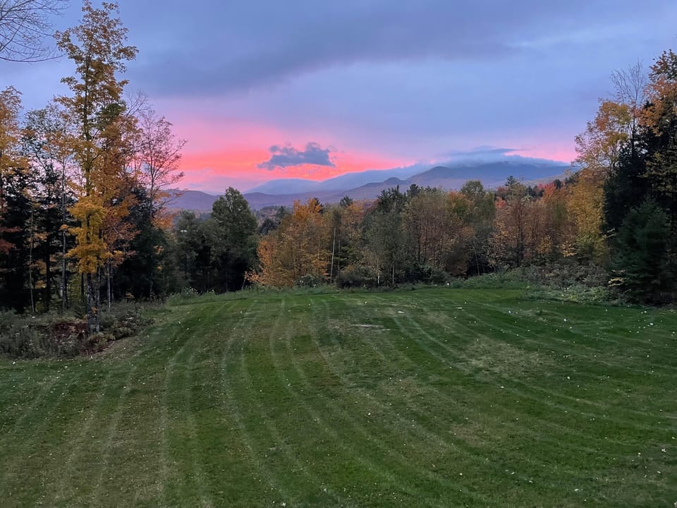 Private, secluded back yard and unobstructed view of the Worcester Range. 
