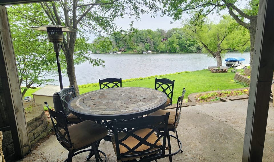 Lower Patio with gorgeous lakeview
