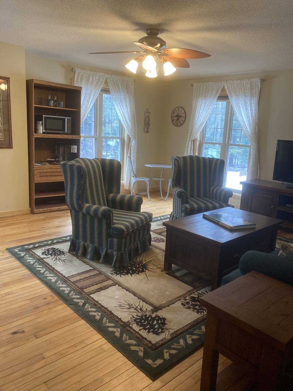 Enjoy your spacious and bright separate living room and kitchenette