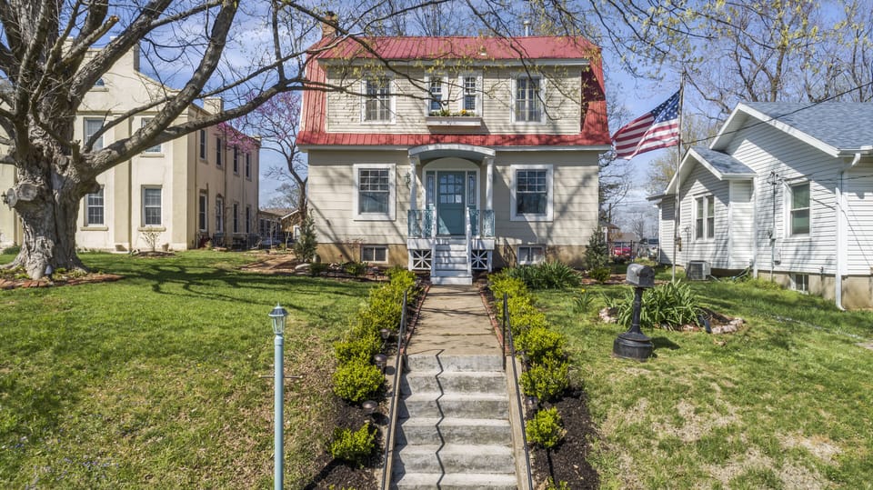 There is on-street parking directly in front of the house.