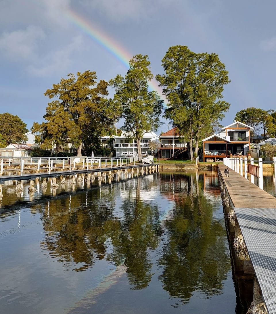 View of house from end of jetty