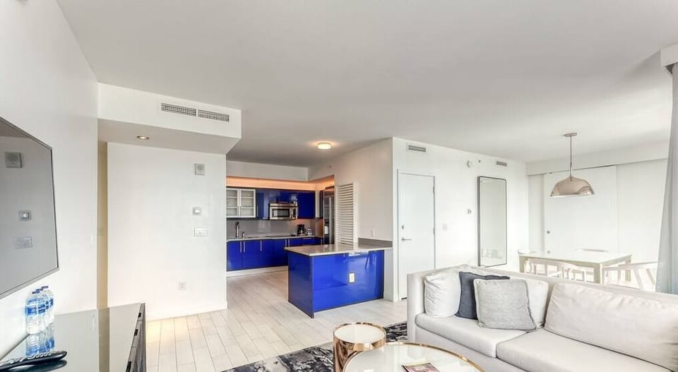 Fully Appointed Kitchen with Nespresso Machine, Coffee Maker & everything you need if you choose to cook.  Access to Room Service as well.  Washer/Dryer Inside Unit