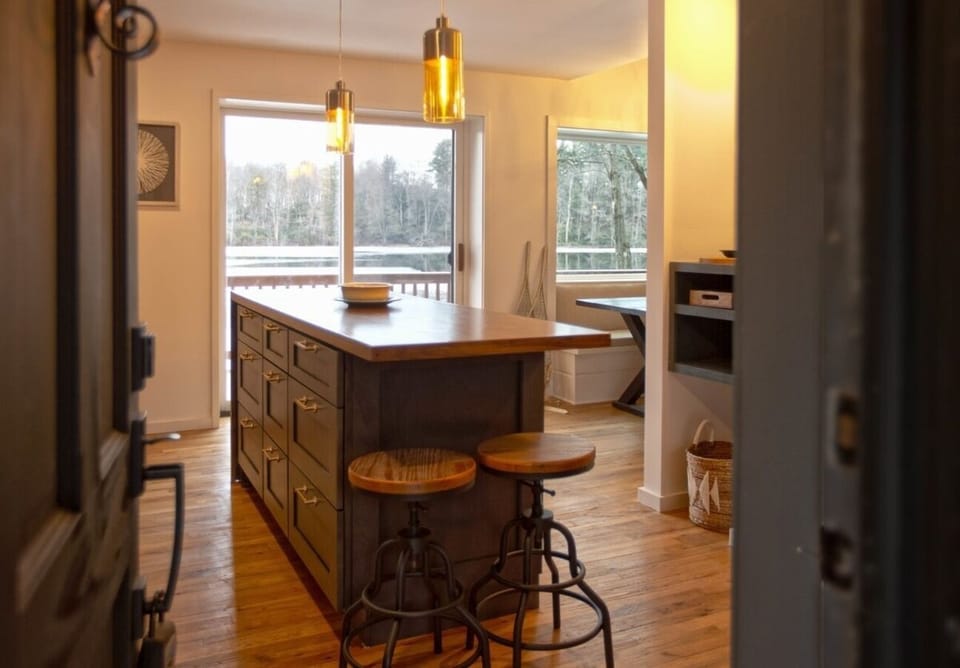 Welcome to "The Lure." This is the view as you enter the home.