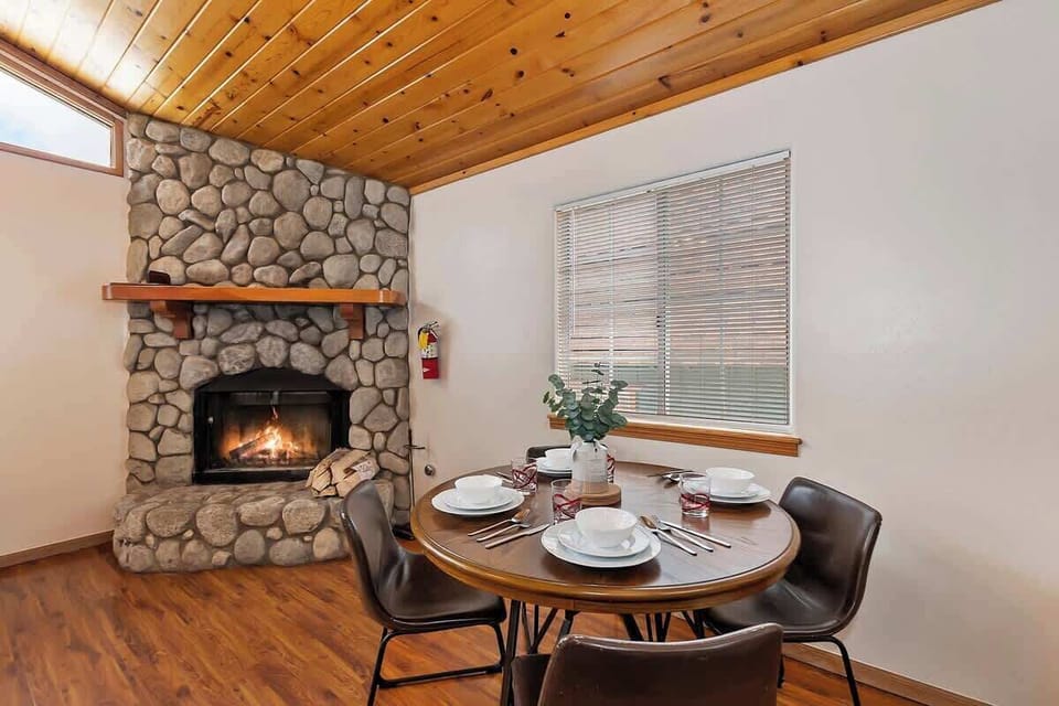  Enjoy your favorite meals next to the warm toasty fireplace