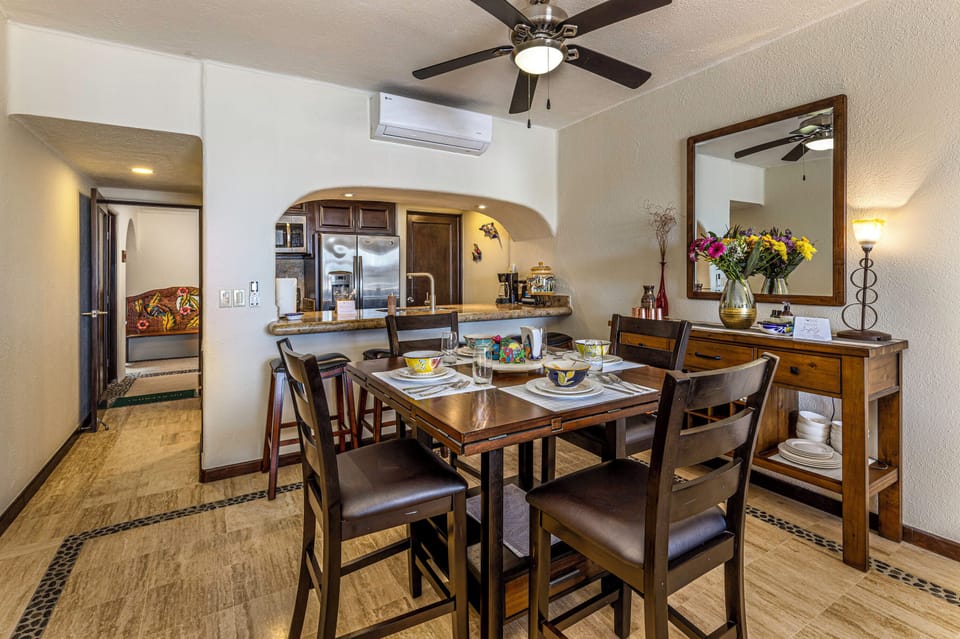 Spacious dining area