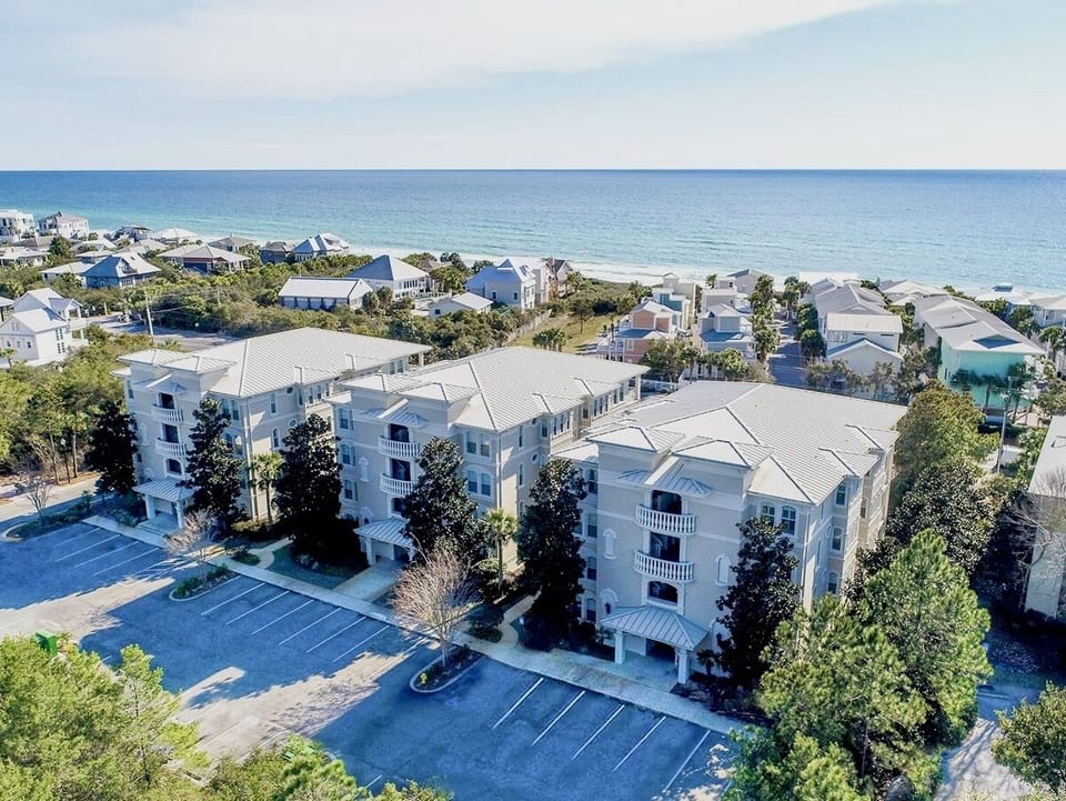 Directly on mid 30A, this bottom floor villa is the closest to beach access.