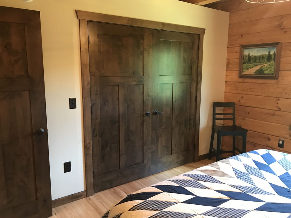 Large master bedroom on main level offers plenty of space and expansive closet