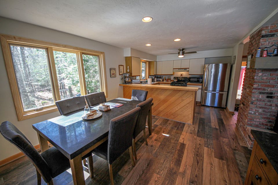 kitchen and dining area