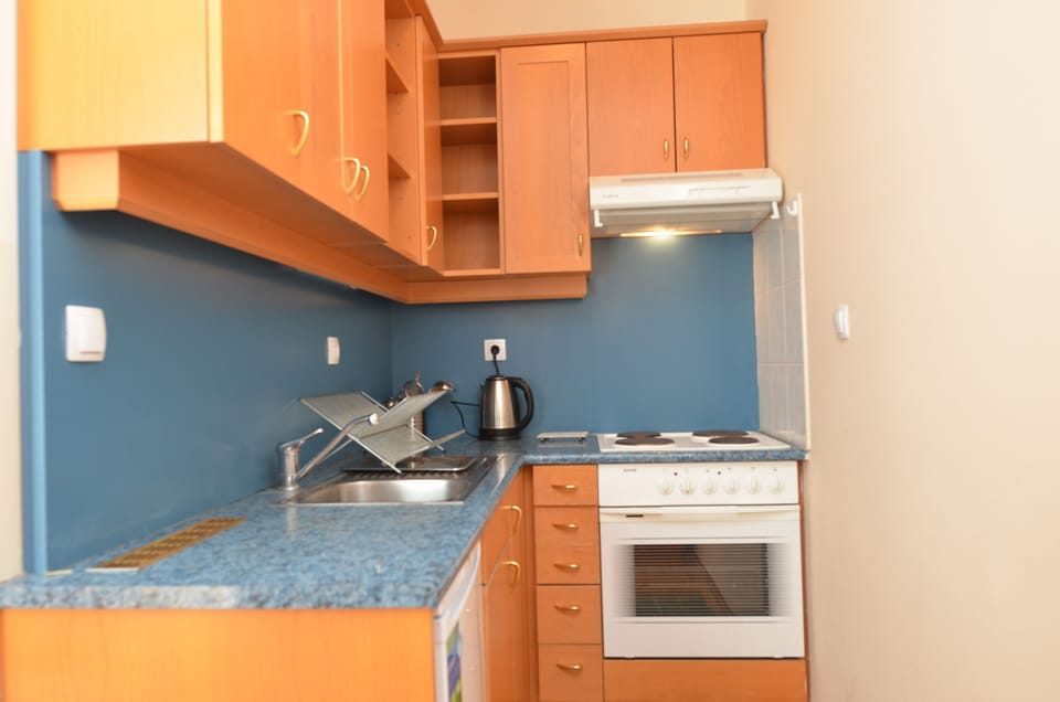 A full kitchen with utensils and cooking materials