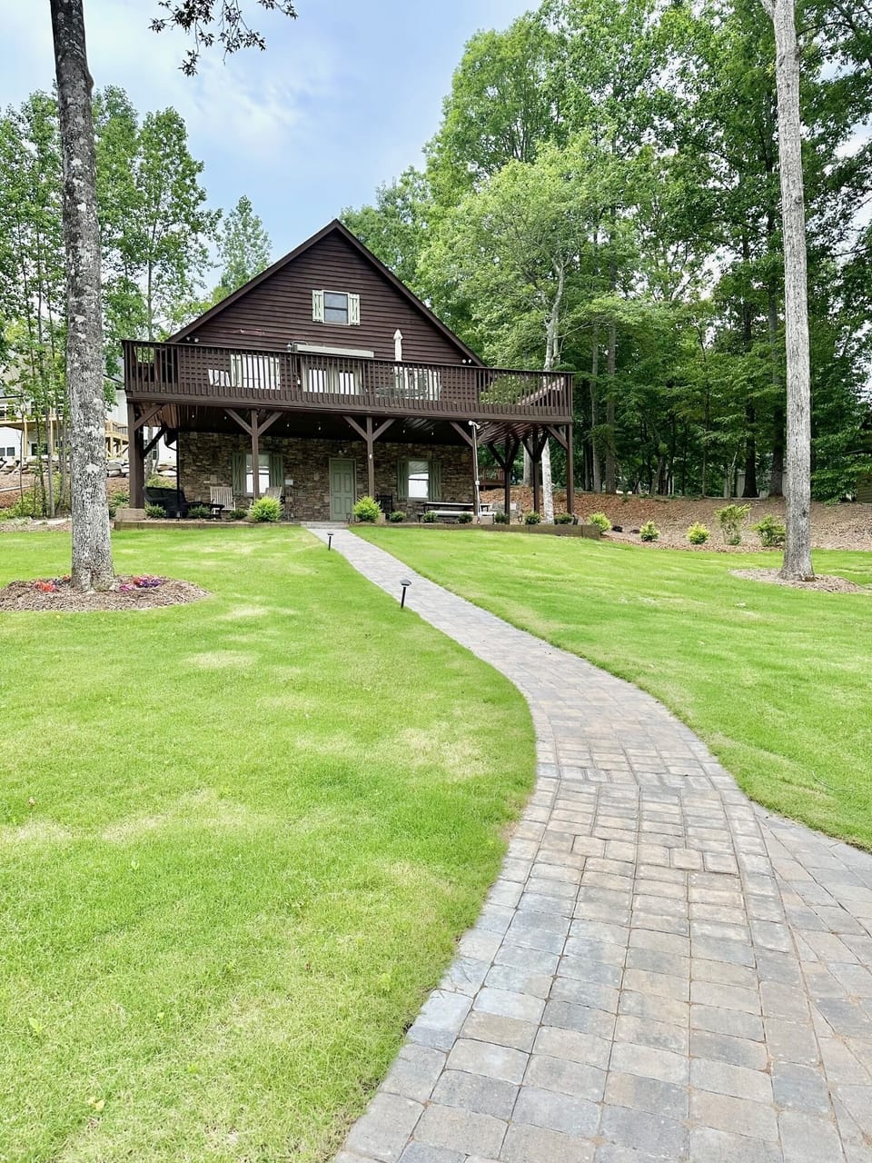 View of the back of house from the dock.