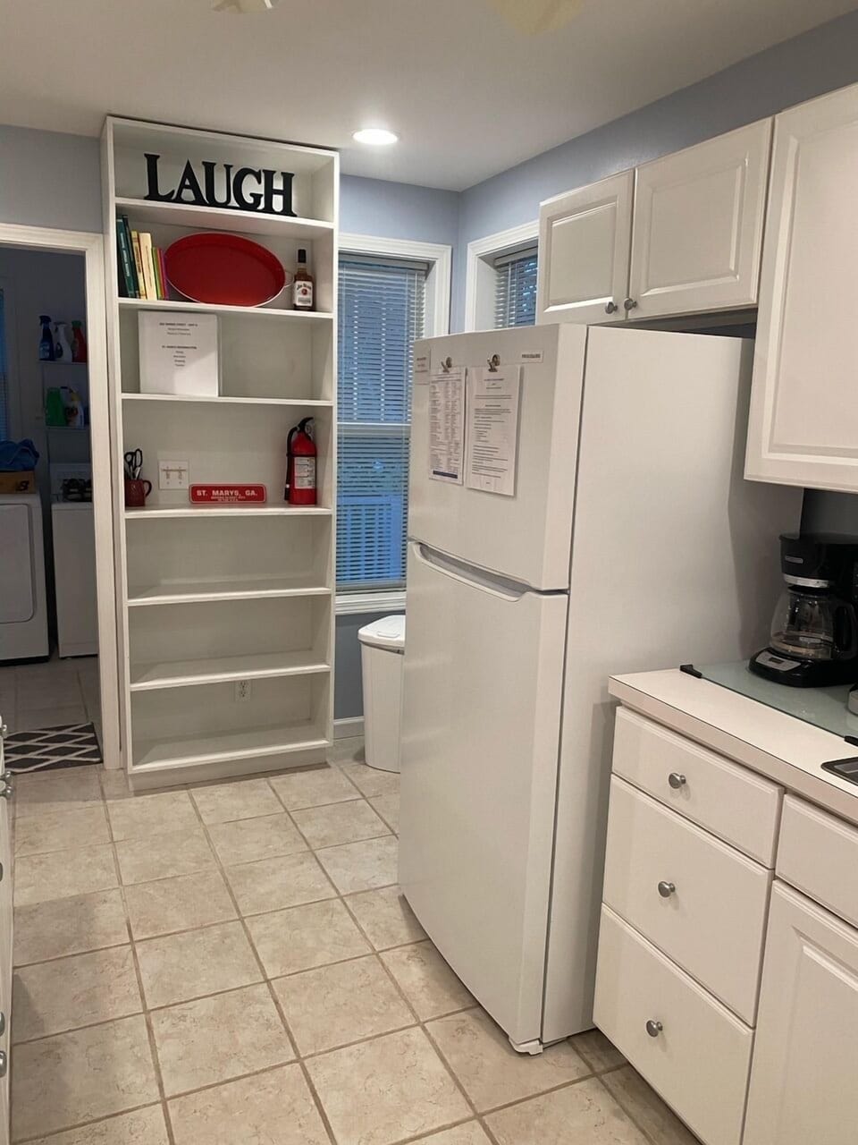pantry shelves in kitchen