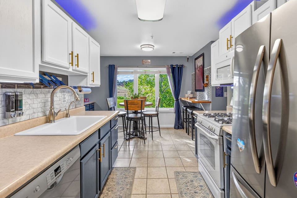 Fully equipped kitchen with Blendtec blender and high-end appliances