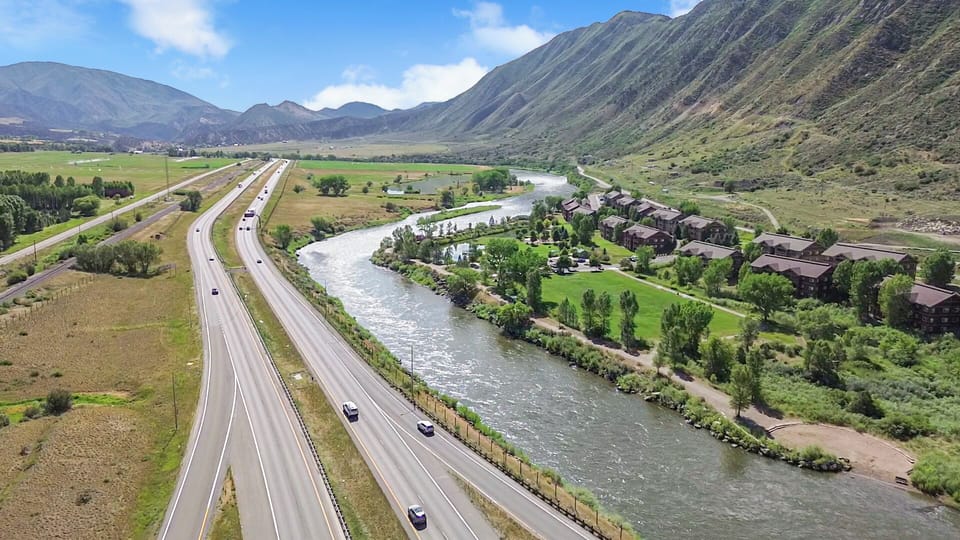 105 Exit entering and leaving New Castle . Glenwood Springs-New Castle