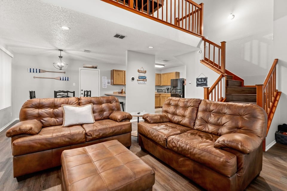 Lounge on comfortable leather couches while binging out on your favorite series.
