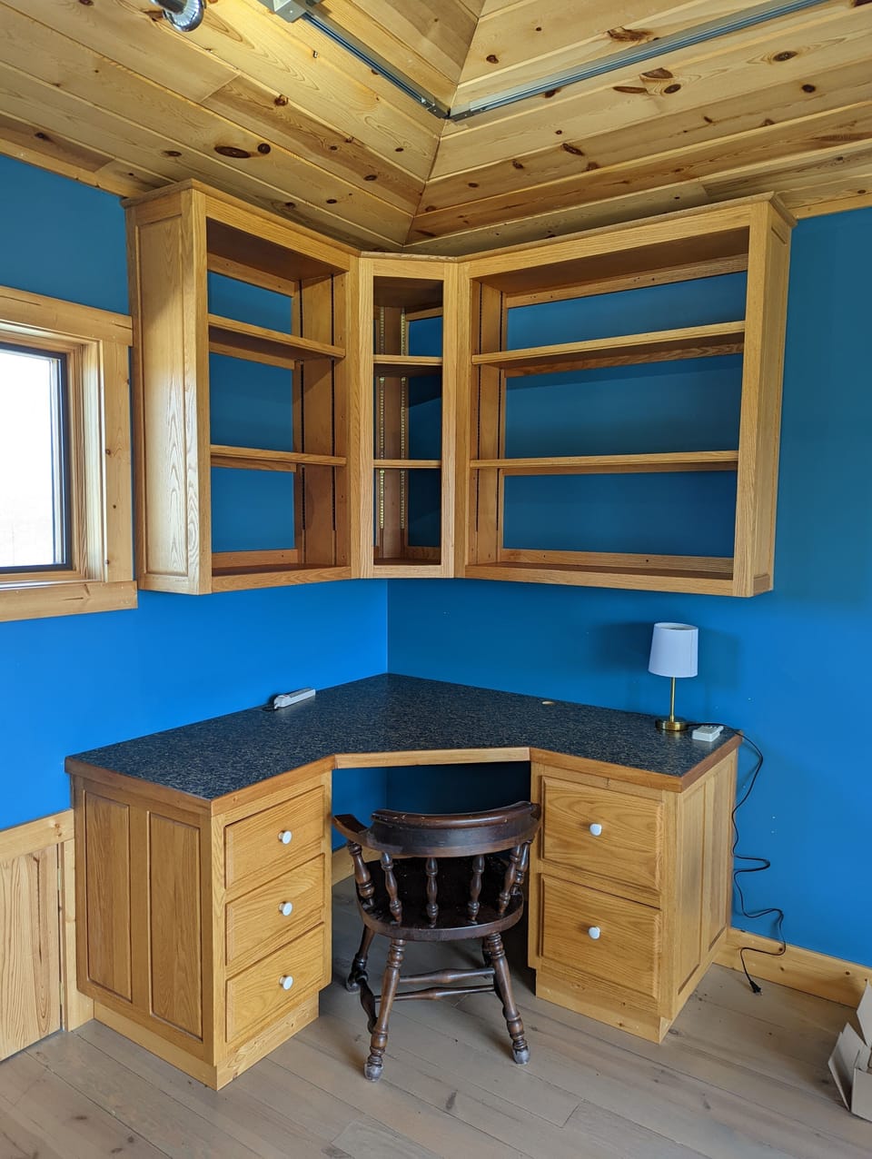Workspace nook in the second bed in the second bedroom.