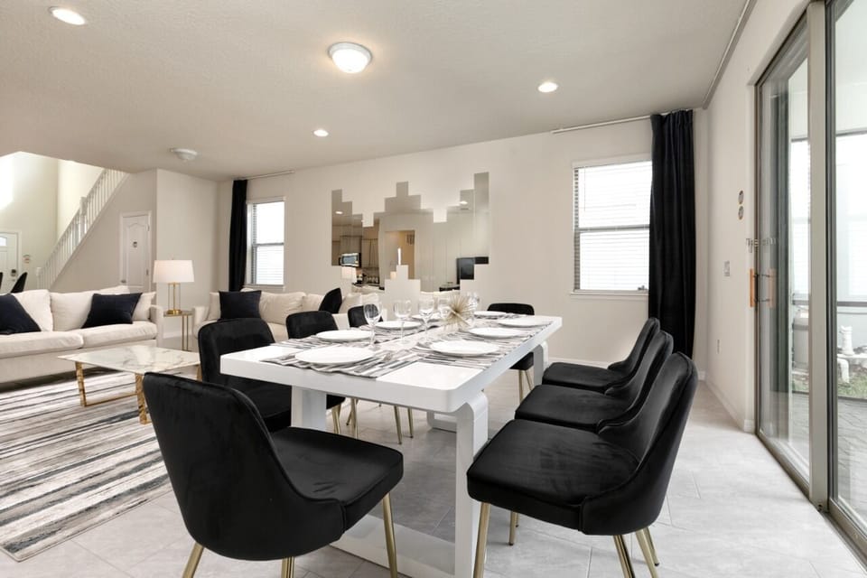 Dining room with high-end furniture