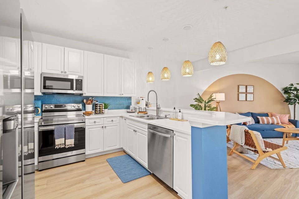 Chef's Kitchen overlooking the living room