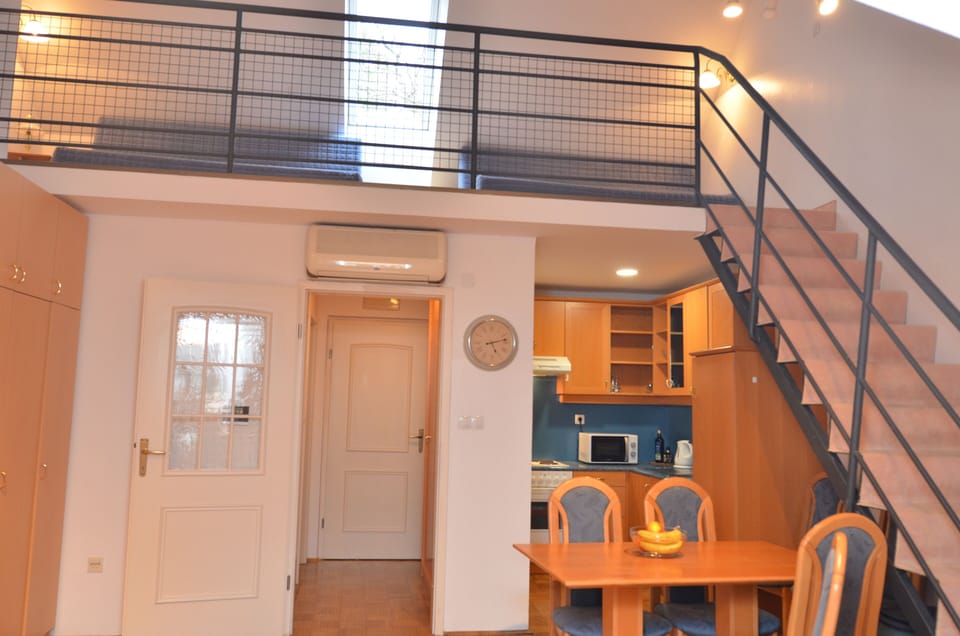 kitchen and balcony  where can drink tea or coffee, reading a book or just relax