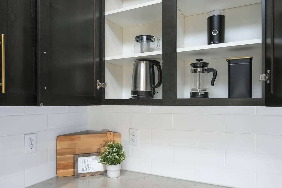 We have all the essentials for a morning cup of coffee. 