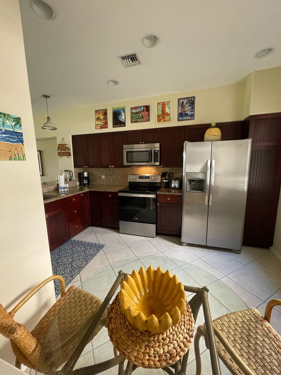 New appliances in kitchen.  Well appointed kitchen.   