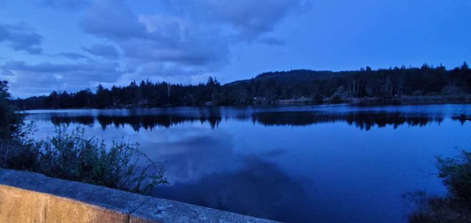 Otherside of lake at Dusk, Great fishing!