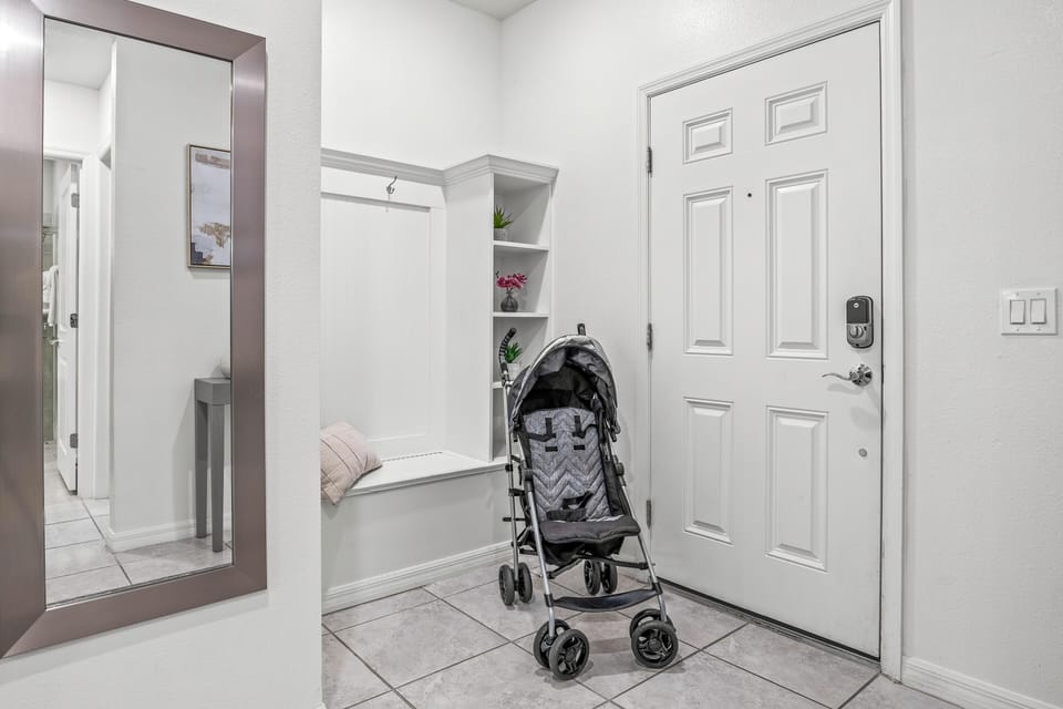 Paradise Found entry and stroller for your  convenience. 