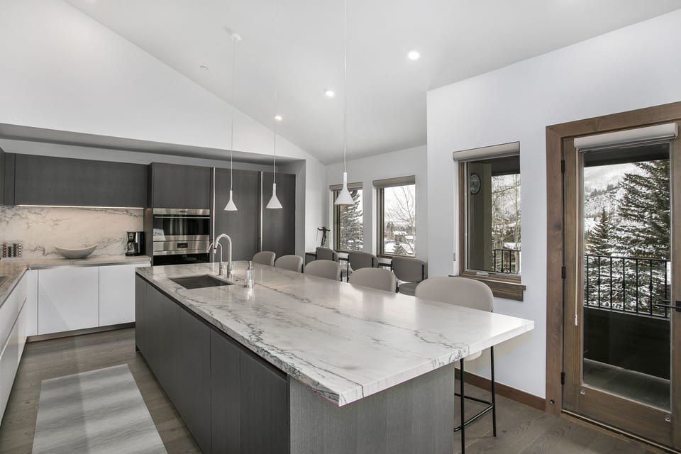 Granite Island with 8 bar stools total