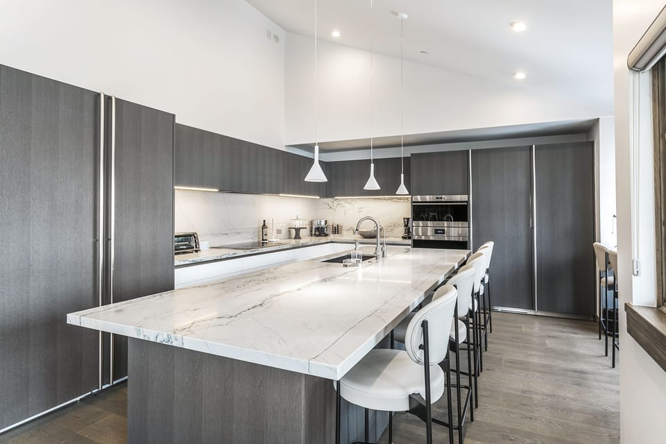 Island in the kitchen