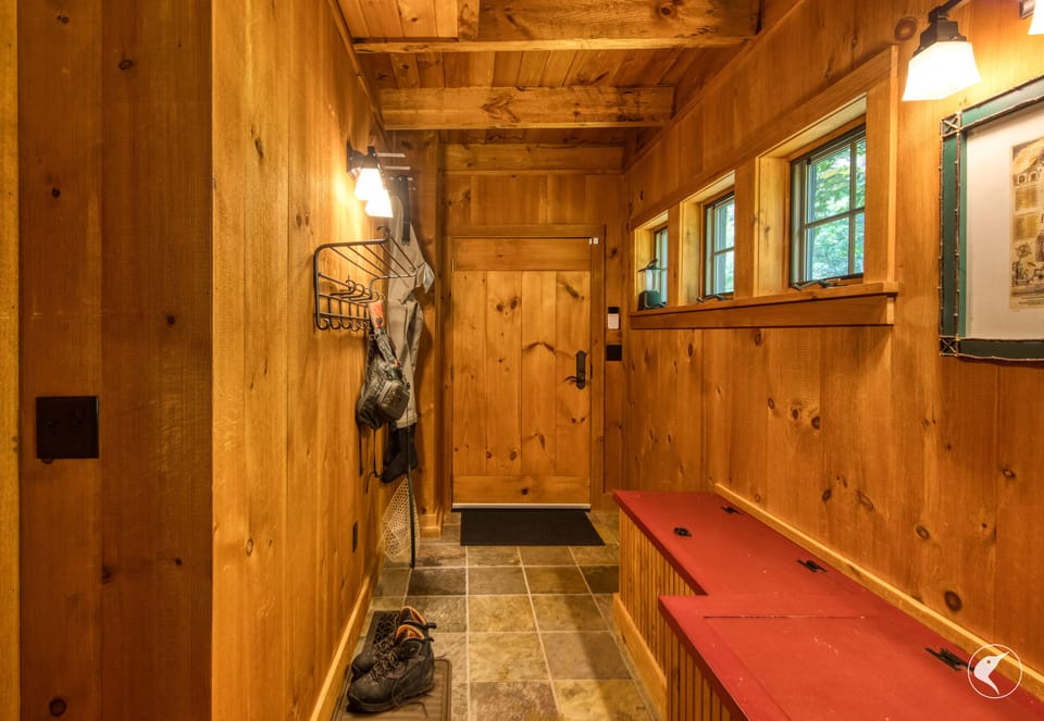 Mud Room- the perfect place to hang your waders after a day on the river!