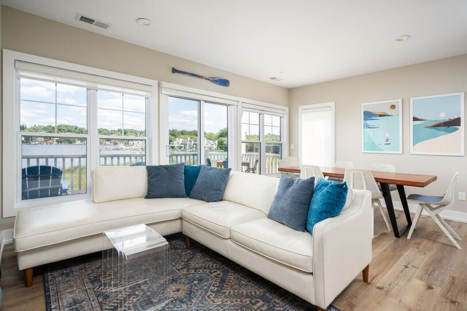 Living Room, Featuring Stunning Lake Views