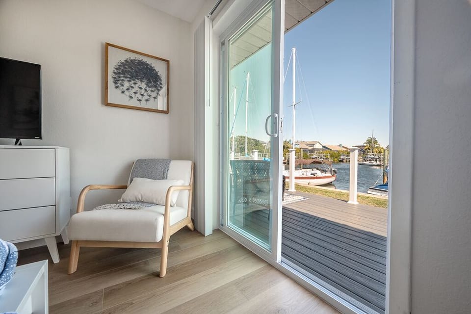 Master bedroom with canal view