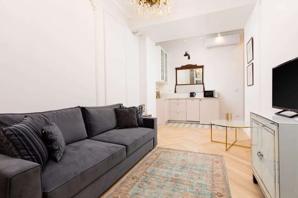 Spacious living room with full equipment. 