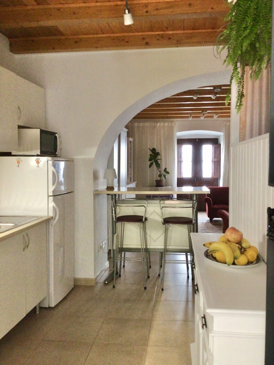 Walking into kitchen from patio