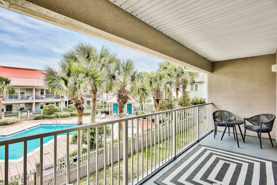 Pool views with plenty of space.