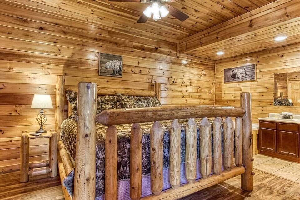 One of Sunshine and Whiskey's comfy bedrooms