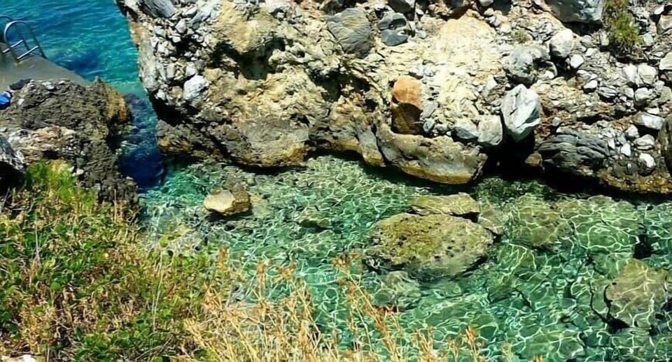 Gnopsi Beach a pristine, crystal-clear paradise just 3 minutes away
