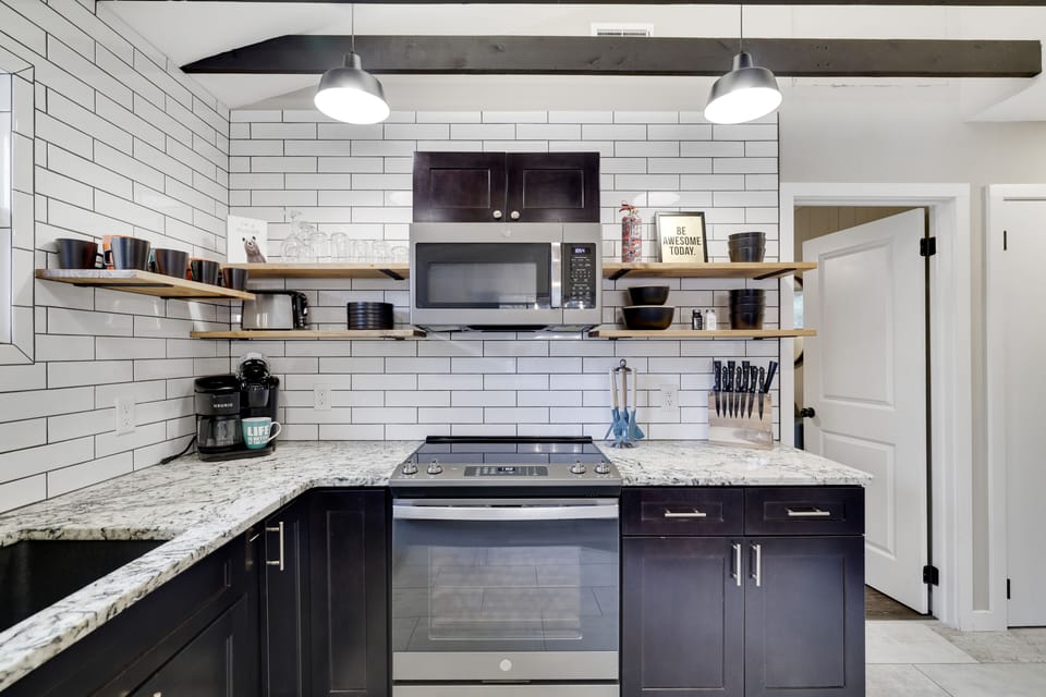 Spacious, modern  clean and efficient kitchen for all culinary needs