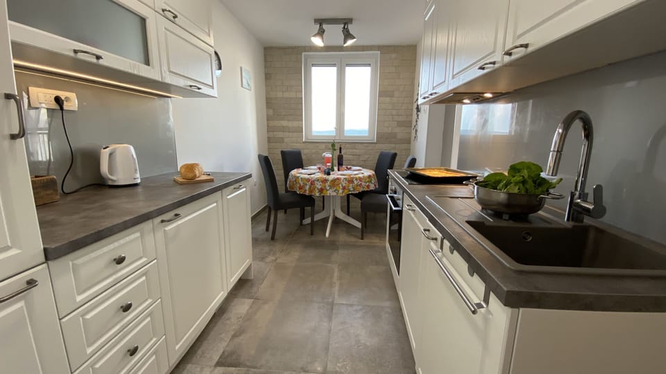 Kitchen with the dining area