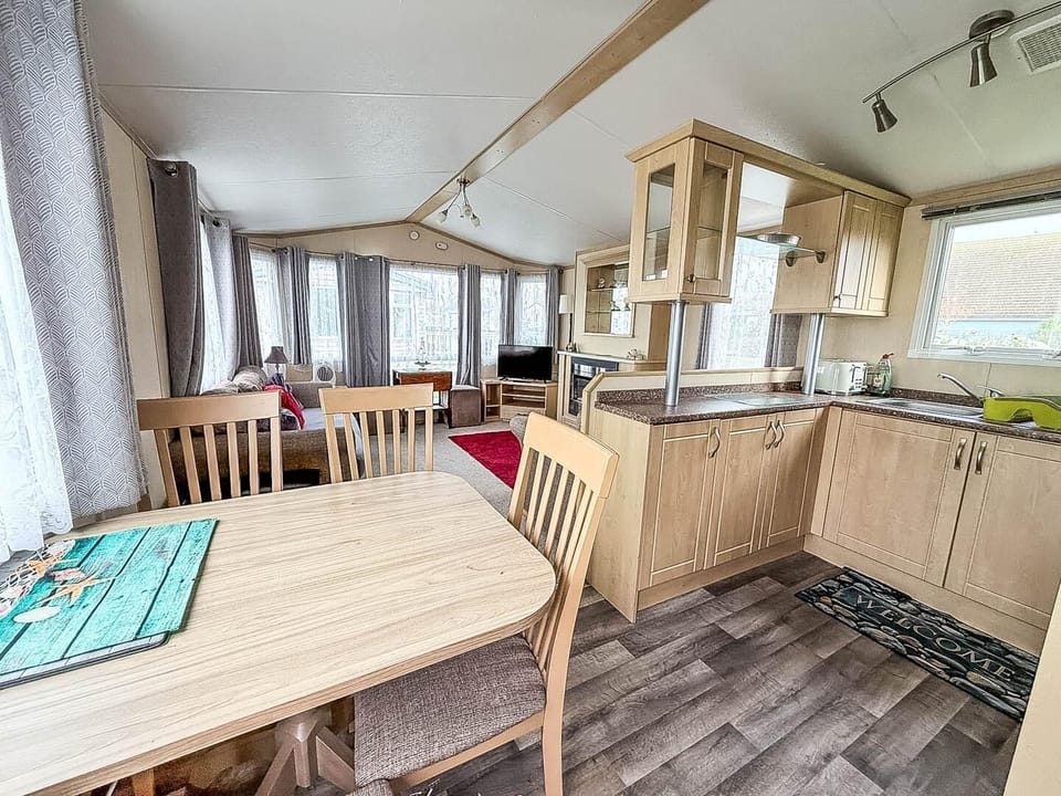 Bright, open kitchen and dining area with natural light