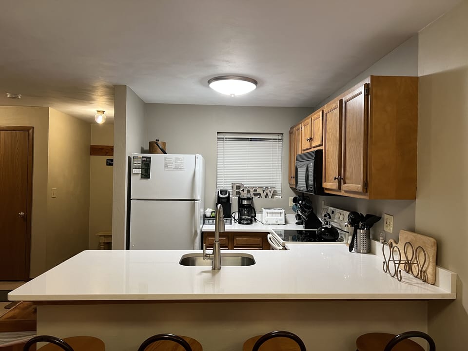 Coffee area with a Keurig & a regular coffee pot!  Bring your favorite coffee!