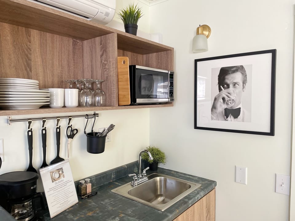 Cheeky touches of fun art hang throughout the suite! 