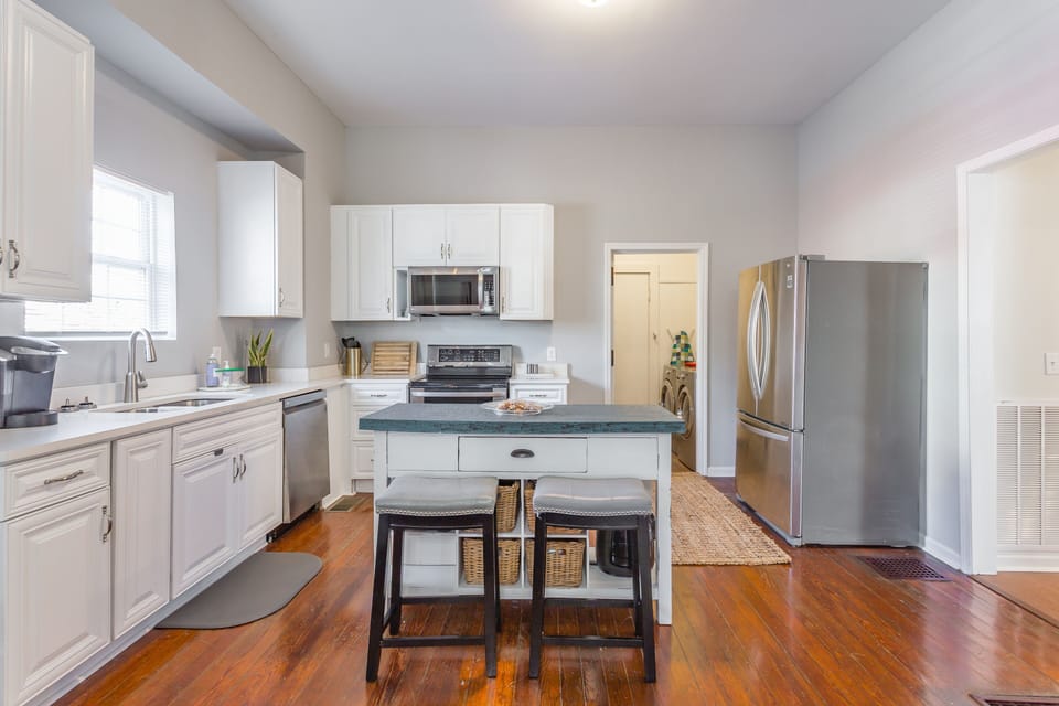 Laundry room conveniently located off from kitchen