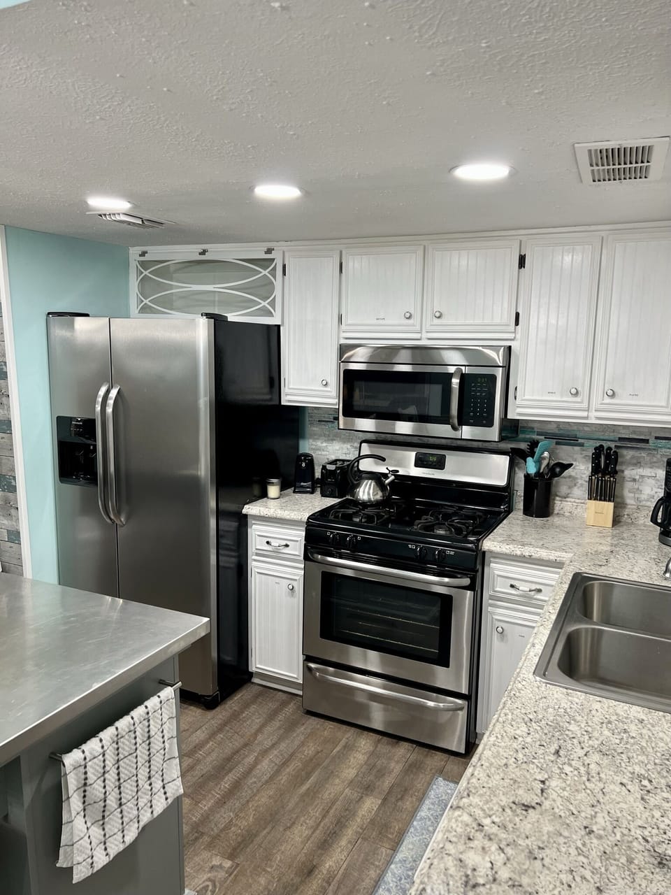 Kitchen is fully stocked with all the basics