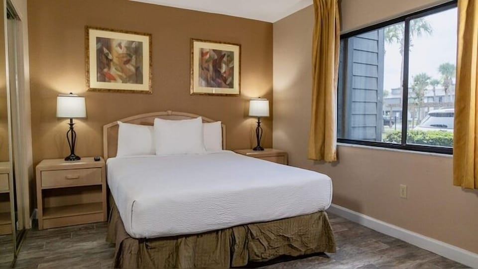 Settle into plush pillows and enjoy a restful night’s sleep.