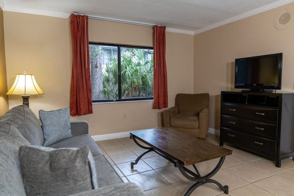 Kick back with a movie night in the comfy seating area.